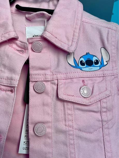 Veľ. 98 nádherná riflová bundička s lilo a stitch, sinsay,98
