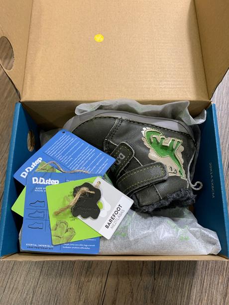 Barefoot kožené zimné topánky, d.d.step, v. 21, d.d.step,21