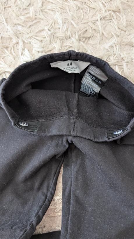 Čierne legíny so srdieckami, h&m,134