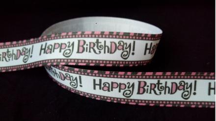 Stuha rypsová happy birthday , 