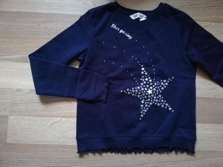 Tmavomodra mikinka, h&m,152
