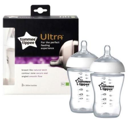 Tommee tippee fľaša ultra 3m+, 2x260 ml., tommee tippee