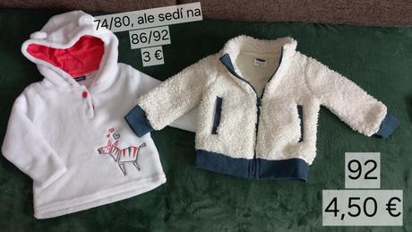 Bunda 92 a mikina 86/92, lupilu,92