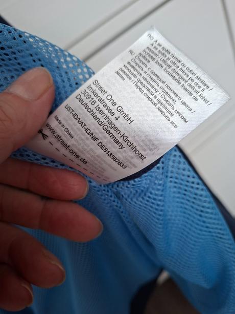 Tmavomodra bunda parka neprefukajuca, street one,m