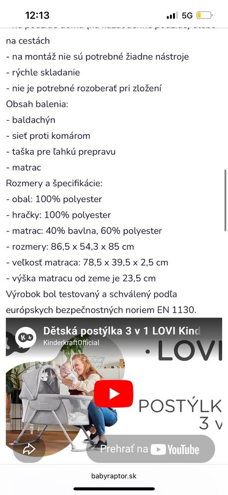 Detská postielka, šírka (cm): 85,dĺžka (cm): 80