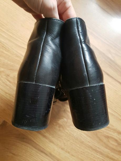 Kožené kotníkové čižmy h&m, h&m,40