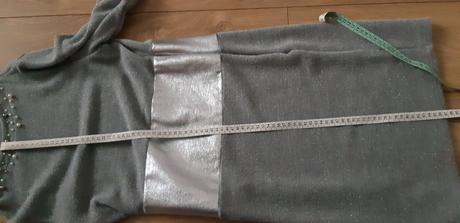 Strieborne svetrove šaty, xs