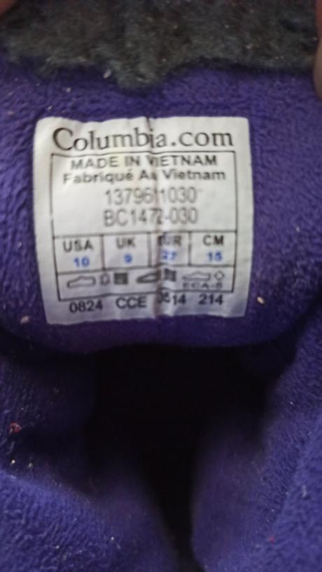 Snehule columbia vel.27, columbia,27