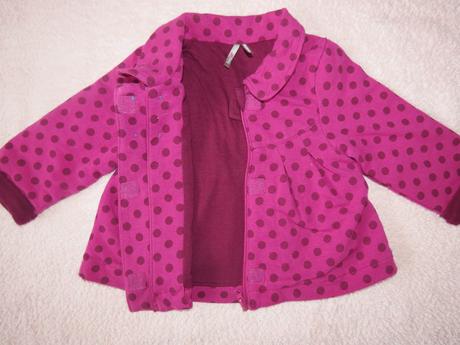 Bodkovaný kabátik, prémaman,74