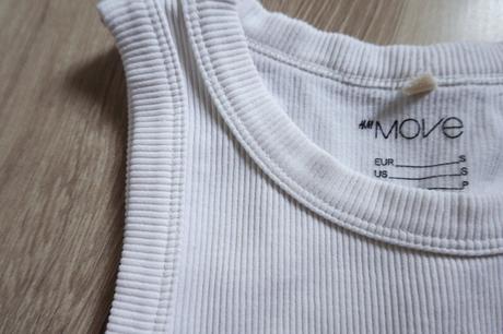 Vrúbkované tričko h&m move, h&m,s