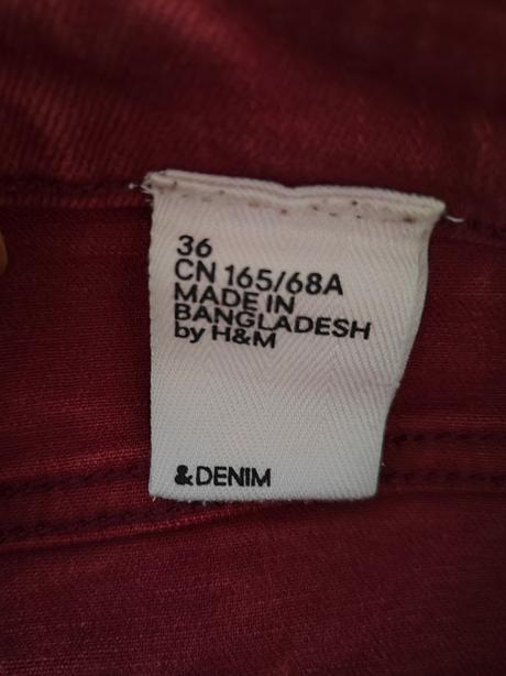 Bordové denim šortky h&m, h&m,s