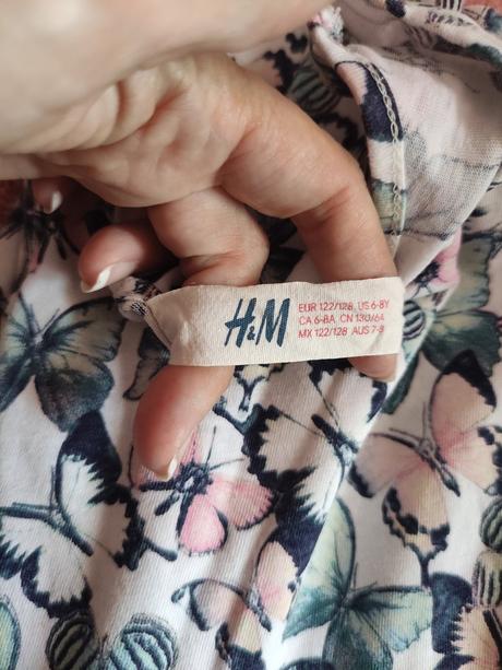Krásne šaty veľ 128 bavlna, h&m,128