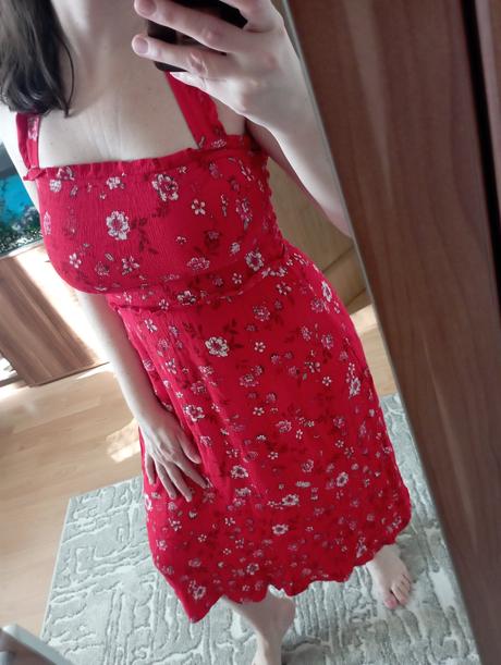 Kvetinové midi šaty, h&m,s