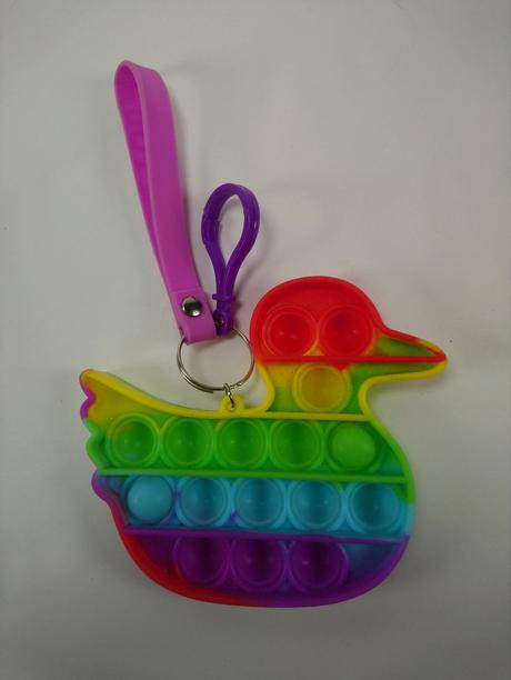 Pop it kačka klúčenkový prívesok, nápis i love you, 