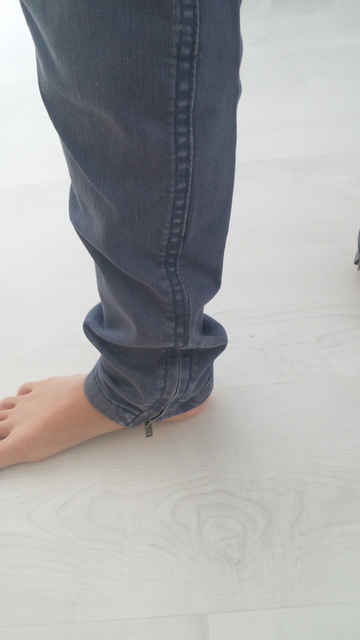 Riflove modro-fialove nohavice bershka, bedrove, 3, 36