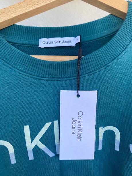 Bavlnená mikina cropp calvin klein jeans, calvin klein,xs