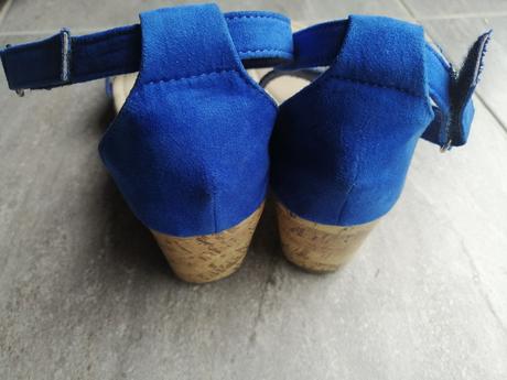 Sandálky kráľovská modrá v35, zapínanie na suchý z, 35