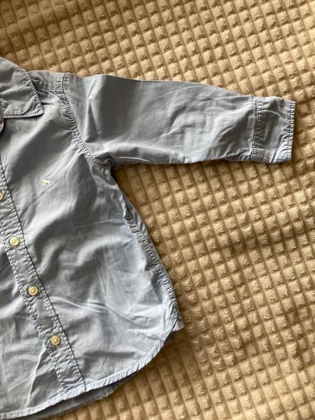 Bledomodrá košeľa, h&m,92