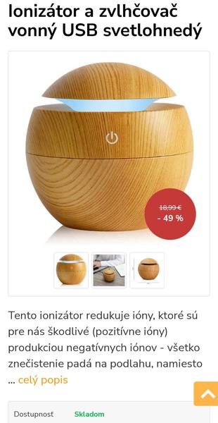 Ionizátor, difúzer