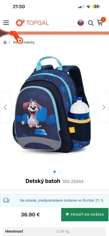 Detský batoh topgal, 