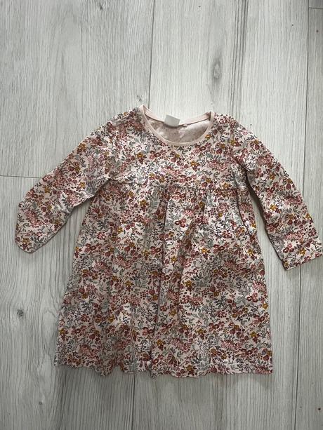 Ružové kvietkované šaty, next,86