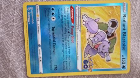 Pokemon karta radiant blastoise, 