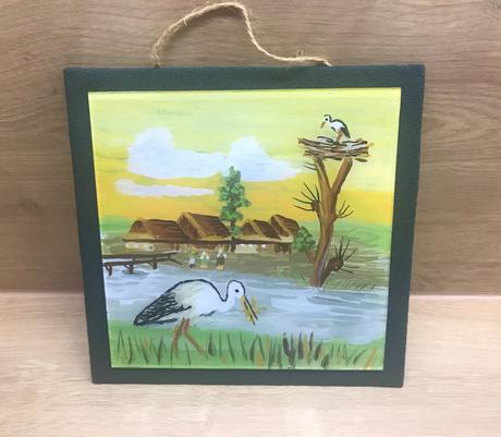 Obrazky, ručne maľované na skle,