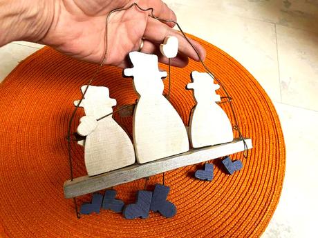 Závesná dekorácia vintage vianoce,