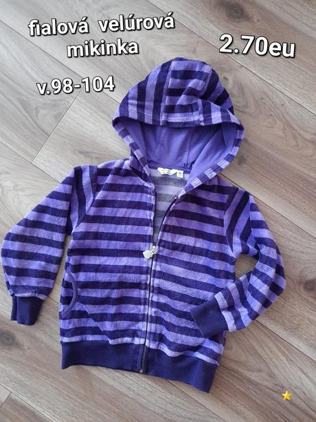 Velúrová mikinka, 98