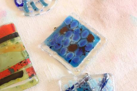 Umelecké sklo, mini obrázky, do interieru, handmad,