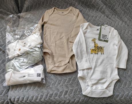 Nove bodynka s dlhym rukavom, h&m,62
