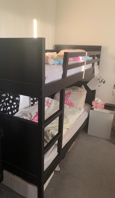 Ikea poschodová postel, šírka (cm): 90,dĺžka (cm): 200