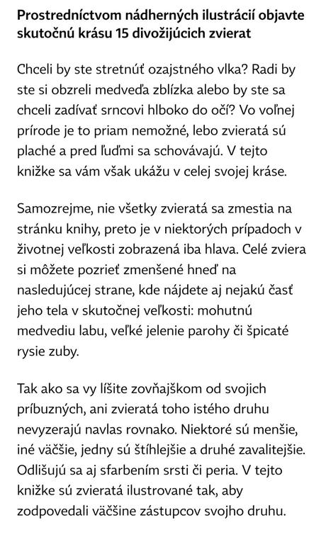 Veľká kniha - lesné zvieratá ako nová, 