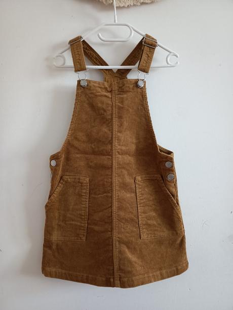 Menčestrová suknička na traky, h&m,128
