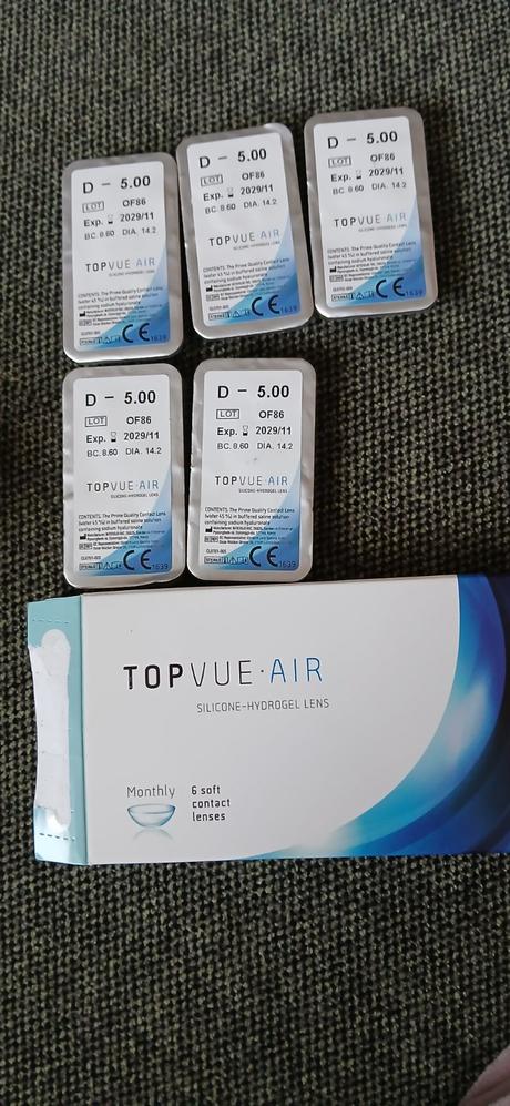 Kontaktné šošovky topvue air, 