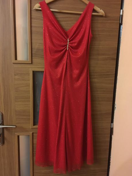 Spolocenske saty cervene 36, 36