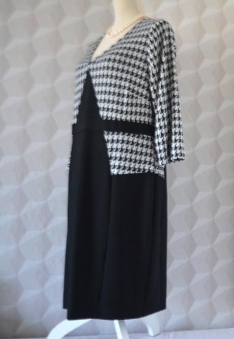 Dámske čierno-biele šaty veľ. xl/xxl, xl