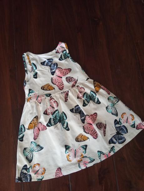 Letné šaty s motýlikmi, h&m,92