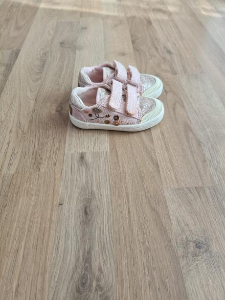 Tenisky trblietave zlato-ružove, next,20