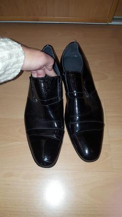 Čierne kožené topánky, 45