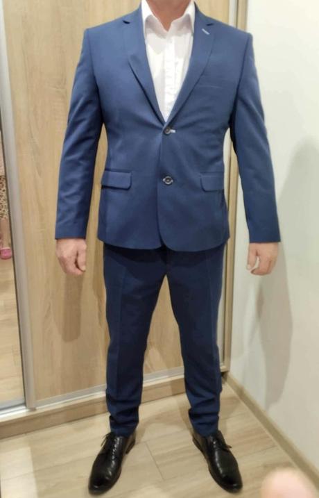 Pánsky antracitový oblek, 52