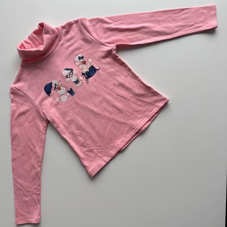 Dievčenský rolák poodle bledoružová, 110 / 116