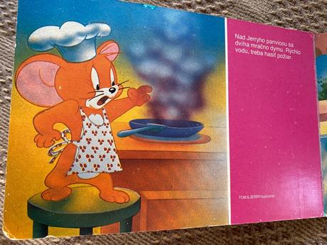 Retro staré leporelo tom a jerry kuchármi 1990, 