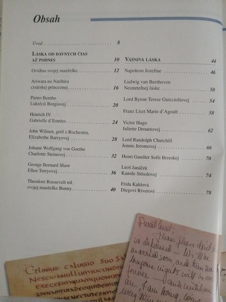 Kniha ľúbostné listy, 