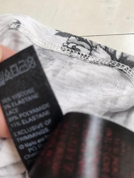 Kvetované triko s krajkou, l