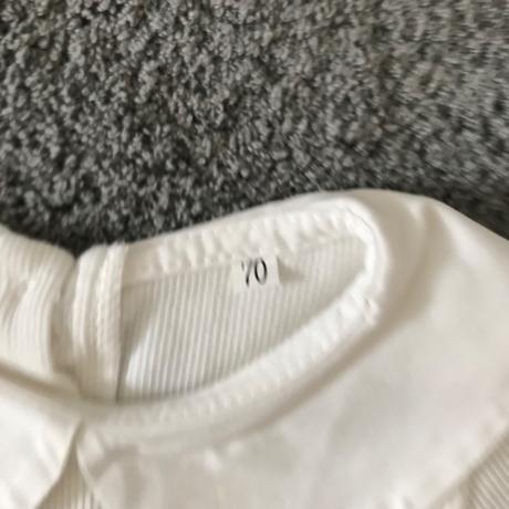 Biele vrubkovane body s golierikom v.70, 68