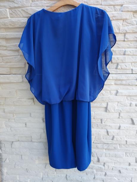 Modré spoločenské šaty, xl