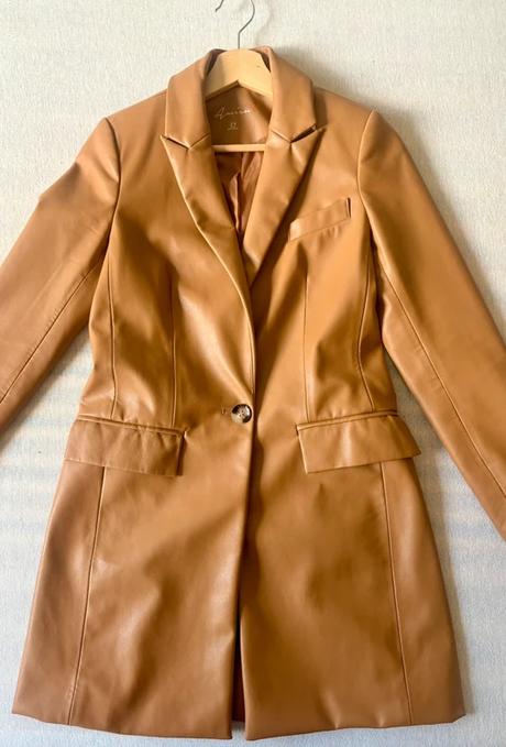 Koženkový kabát, amisu,xs