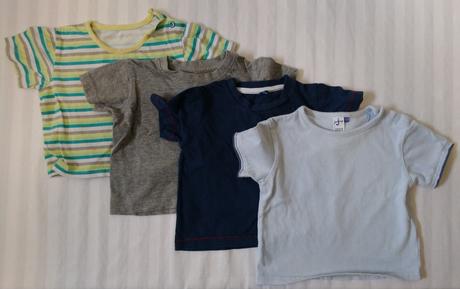 4 ks chlapčenských farebných tričiek 9-12 mesiacov, george,80