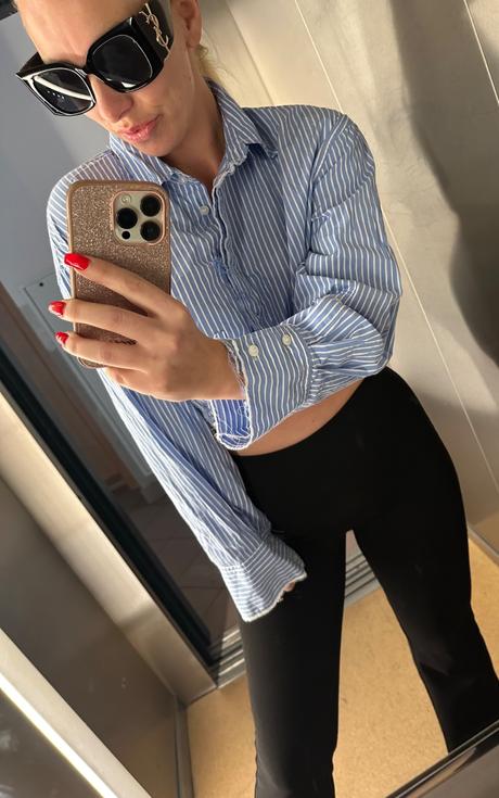 Zara crop košeľa m, zara,m